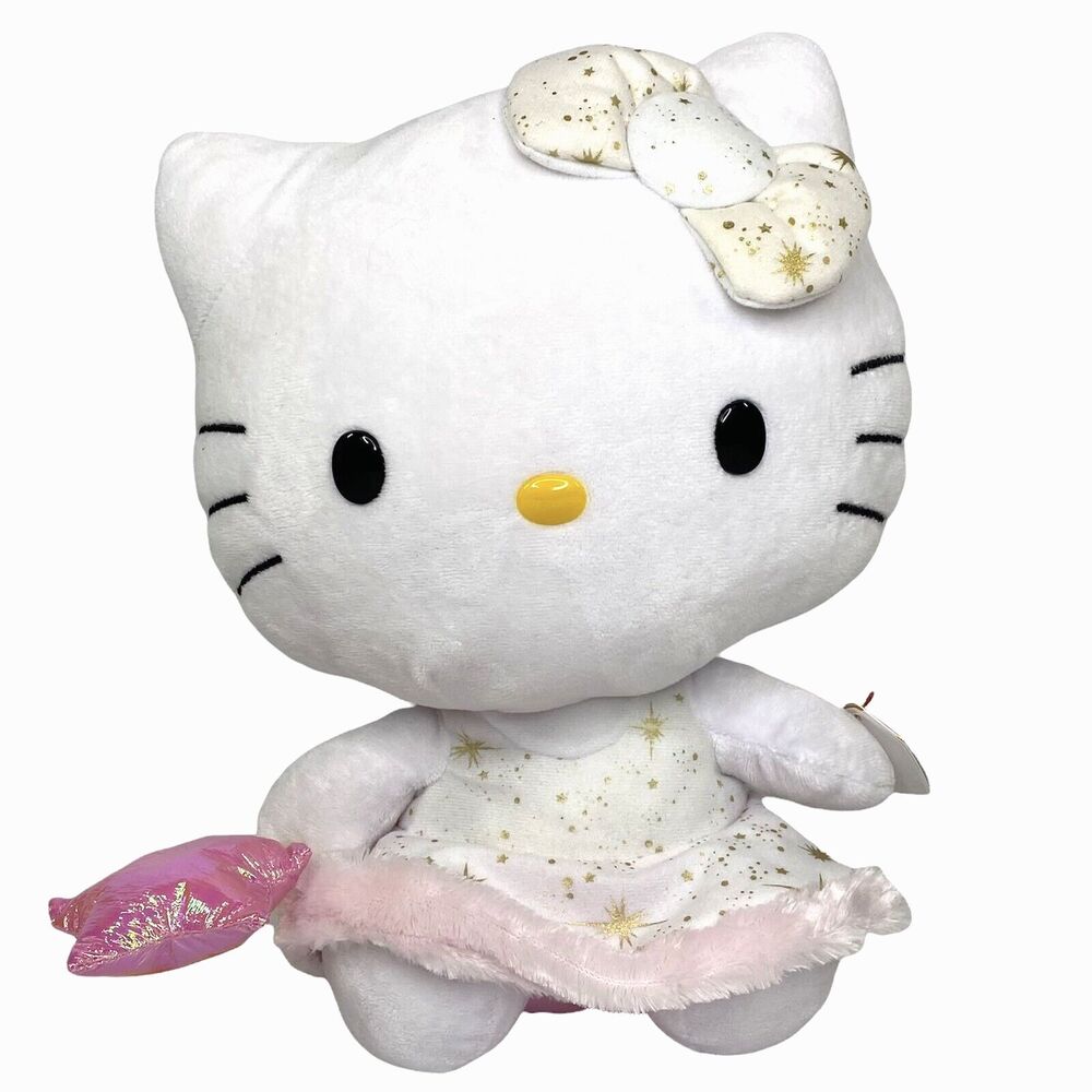 Ty Hello Kitty 12” Angel Plush Sanrio Beanie Buddy 2013 Wand NO WINGS